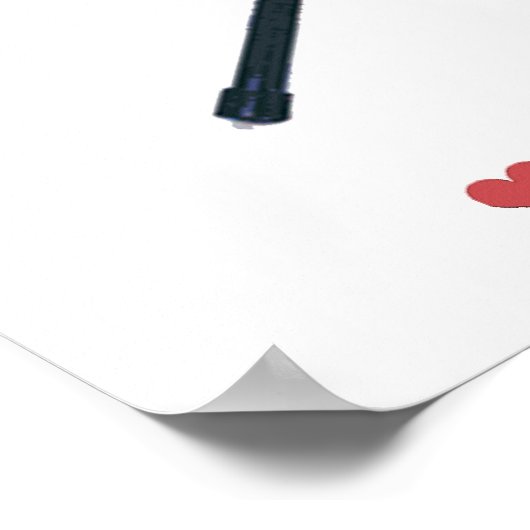 Lacrosse Mama Hearts Poster (Ecke)