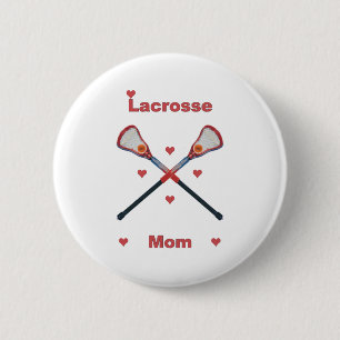 Lacrosse-Mama-Herzen Button