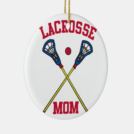 Lacrosse-Mama Keramik Ornament (Rechts)
