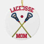 Lacrosse-Mama Keramik Ornament (Vorne)