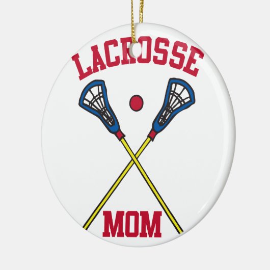 Lacrosse-Mama Keramik Ornament (Links)