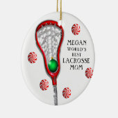 Lacrosse-Mama Keramik Ornament (Rechts)