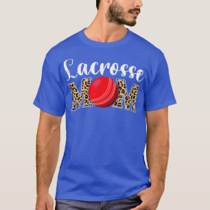 Lacrosse-Mama Leopard Lustiges Softball-Mama Mutte T-Shirt