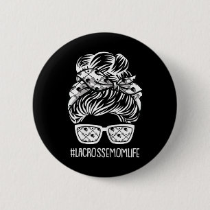 Lacrosse Mama Life Mütter Day Lax Sport Mama Mommy Button