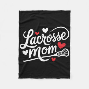 Lacrosse-Mama Niedliche Lacrosse-Spielerin Mutter Fleecedecke