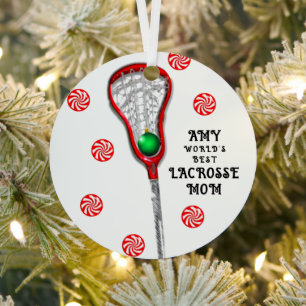 Lacrosse-Mama Ornament Aus Metall