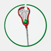 Lacrosse-Mama Ornament Aus Metall (Rückseite)