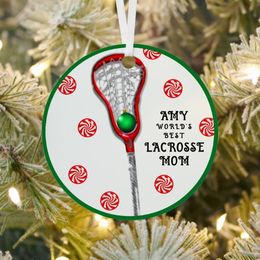 Lacrosse-Mama Ornament Aus Metall (InSitu)