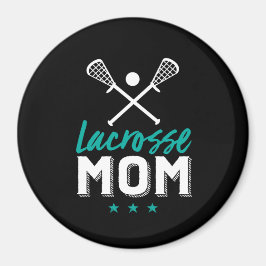 Lacrosse Mama Proud Mother Sports Player Kid Magnet