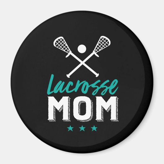 Lacrosse Mama Proud Mother Sports Player Kid Magnet (Vorne)
