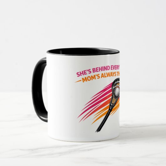 Lacrosse-Mama-Tasse – Sie Steht Hinter Jedem Tor M Tasse (Vorderseite Links)