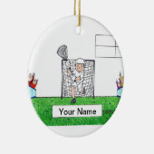 Lacrosse, männlich - leer keramik ornament (Rechts)