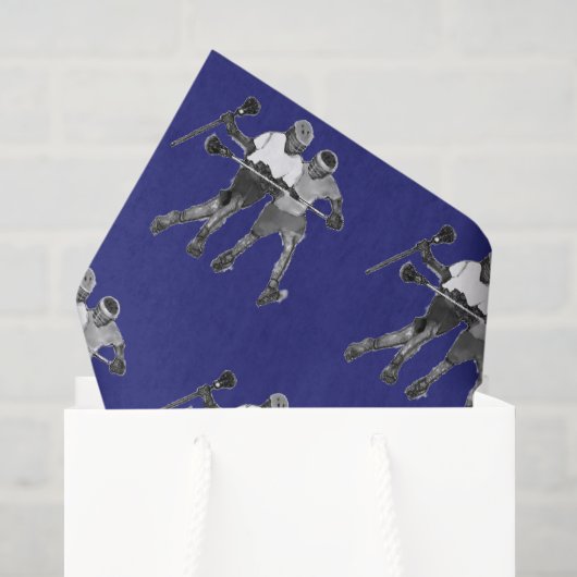Lacrosse-Mannschaft Blau Seidenpapier (Geschenk Tasche)