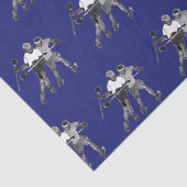 Lacrosse-Mannschaft Blau Seidenpapier (Detail)