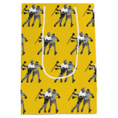 Lacrosse-Mannschaft Gelb Mittlere Geschenktüte (Rückseite)