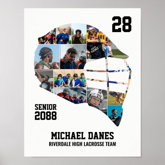 Lacrosse-Mannschaft Individuelle Abiturienten Nach Poster (Vorne)