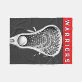 Lacrosse-Mannschaft Rot Fleecedecke (Vorderseite (Horizontal))