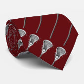 Lacrosse Maroon Neck Tie Krawatte (Gerollt)