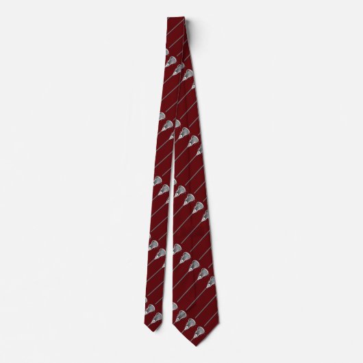Lacrosse Maroon Neck Tie Krawatte (Rückseite)