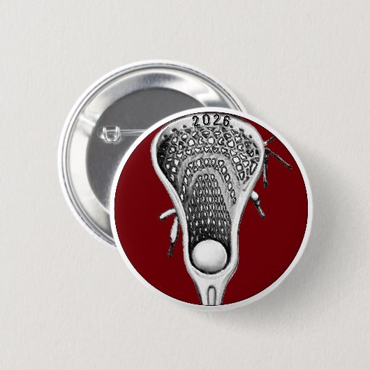Lacrosse Maroon Team Gifts Button (Vorne & Hinten)