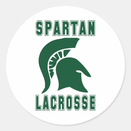 Lacrosse Mascot Spartan Sticker (Vorderseite)