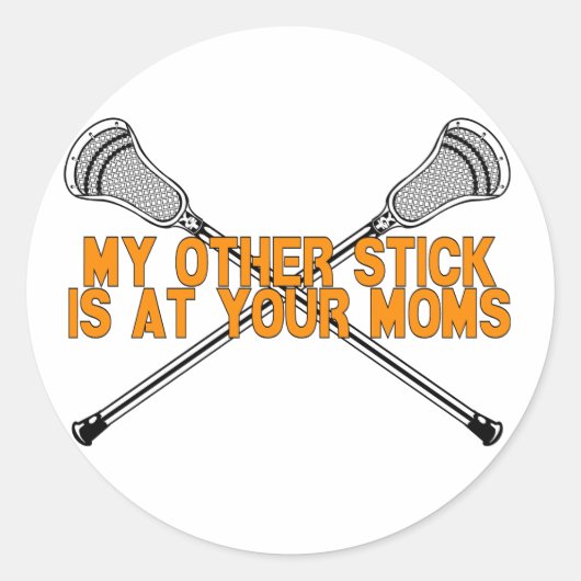 Lacrosse mein anderer Stick Runder Aufkleber (Vorderseite)