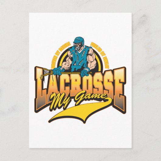 Lacrosse Mein Spiel Postkarte (Vorderseite)