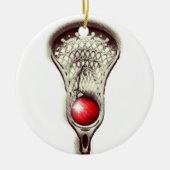 Lacrosse Merry Lax-mas Keramikornament (Vorne)
