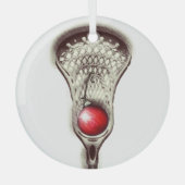 Lacrosse Merry Lax-mas Ornament Aus Glas (Vorderseite)