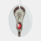Lacrosse Merry Lax-mas Ornament Aus Glas (Vorderseite links)