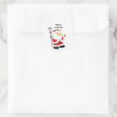 Lacrosse Merry Lax Weihnachten Runder Aufkleber (Tasche)