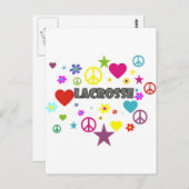Lacrosse Mixed Graphics Postkarte (Vorne/Hinten)