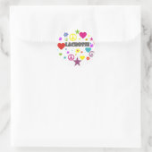 Lacrosse Mixed Graphics Runder Aufkleber (Tasche)