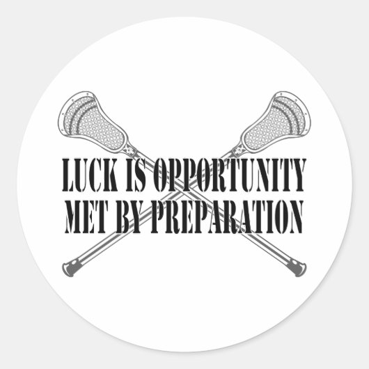 Lacrosse Motivation Luck Sticker (Vorderseite)