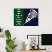 Lacrosse Motivierend Sports Poster (Heimbüro)