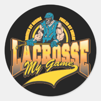 Lacrosse My Game Runder Aufkleber
