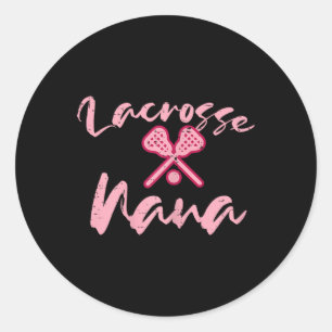 Lacrosse Nana Niedliche Mama Großmutter Sport Oma Runder Aufkleber