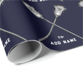 Lacrosse Navy Blue Gift Geschenkpapier (Rolleneckpunkt)