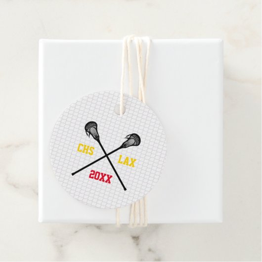 Lacrosse Net Personalisiert Teamname Jahresfarben Geschenkanhänger (Beispiel)