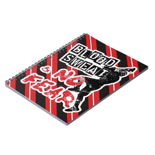 Lacrosse Notepad: Blut, Schwitzen und keine Angst Notizblock (Linke Seite)