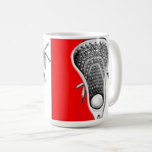Lacrosse Novelty-Geschenk Kaffee-Tasse Kaffeetasse (VorderseiteRechts)