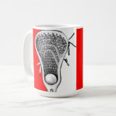 Lacrosse Novelty-Geschenk Kaffee-Tasse Kaffeetasse (Vorderseite Links)