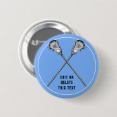Lacrosse Novelty Geschenke Button (Vorne & Hinten)