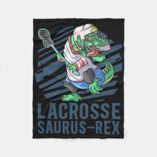 Lacrosse-o-saurus T Rex Dinosaur mit Lacrosse-Schl Fleecedecke