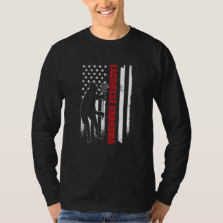 Lacrosse Oma American Flag 4. Juli Lax T-Shirt