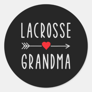 Lacrosse Oma Funny Lax Liebhaber Geschenk für Love Runder Aufkleber