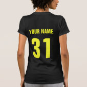 Lacrosse Oma Name & Number Back Print T-Shirt (Rückseite)