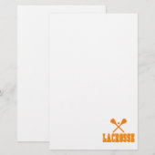 Lacrosse-Orange Briefpapier (Vorne/Hinten)