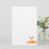 Lacrosse-Orange Briefpapier (Stehend Vorderseite)