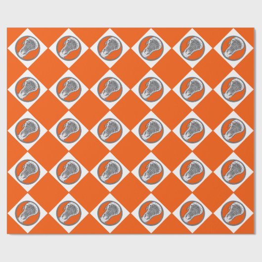 Lacrosse Orange-Geschenk Geschenkpapier (Flach)